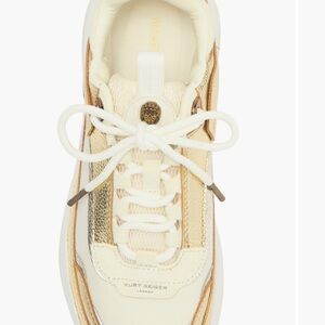 Kurt Geiger Women's Sneakers in Cream and Gold